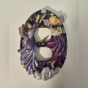 Vintage Handpainted 3D Fairy outlet cover  - Innovations c1990's